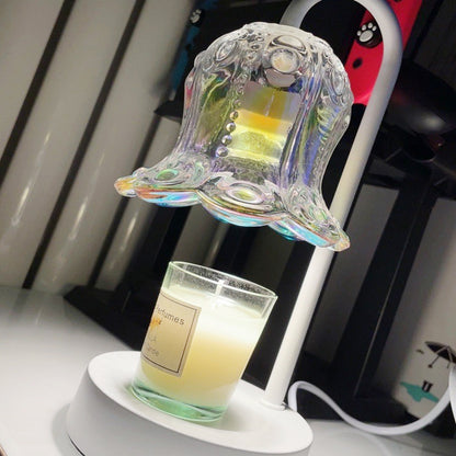 Colorful Glass Bedside Candle Melting Lamp