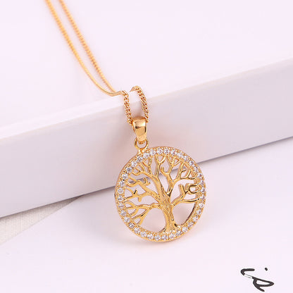 Gold Plated Tree Of Life Necklace