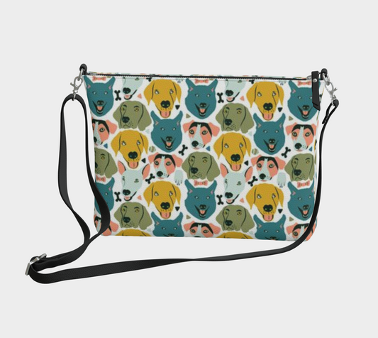 Karma Kustoms-Vegan Leather Crossbody Purse-Different Dog Breeds