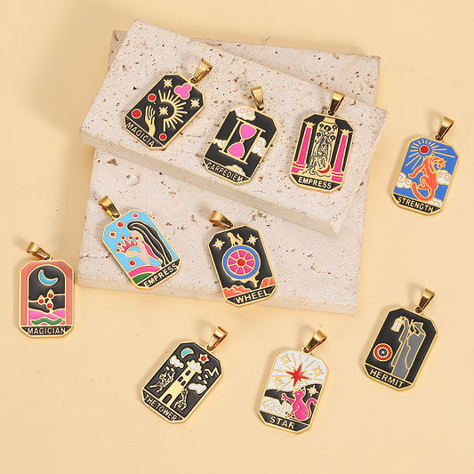 Tarot Pendant Sweater Necklace