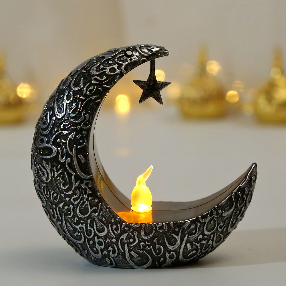Star & Moon Candlestick Arabian Lantern Electric