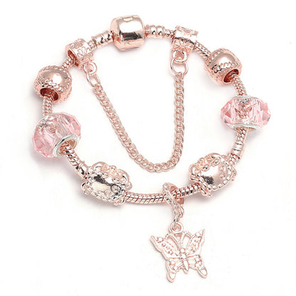 Rose Gold Love Charm Bracelet