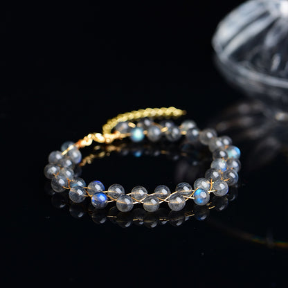 Natural Moonstone Bracelet In 14k Gold