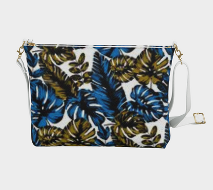 Karma Kustoms-Vegan Leather-Crossbody Purse-Monstera Leafs