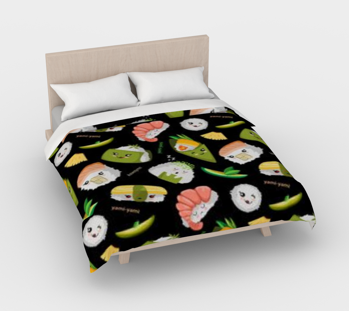 Karma Kustoms Kawaii Sushi Duvet Cover