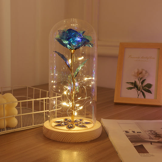 Gold Foil Eternal Rose with LED Lights