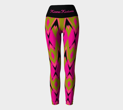 Karma Kustoms Pink Pop Deco Yoga Leggings