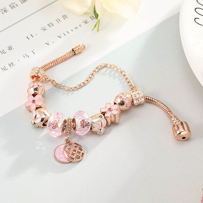 Rose Gold Love Charm Bracelet