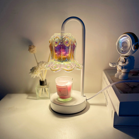 Colorful Glass Bedside Candle Melting Lamp