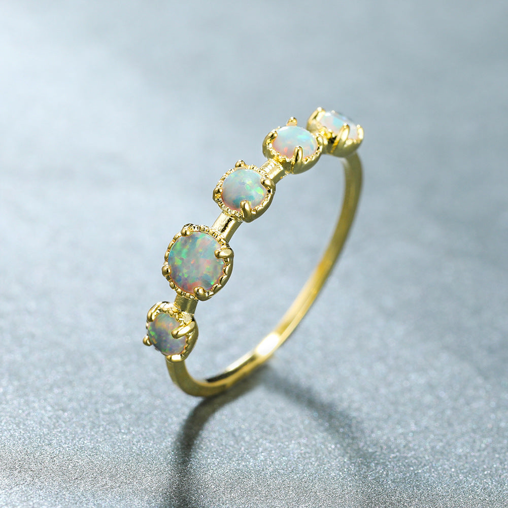 Electroplated Gold Opal Ring