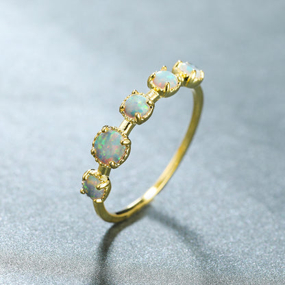 Electroplated Gold Opal Ring