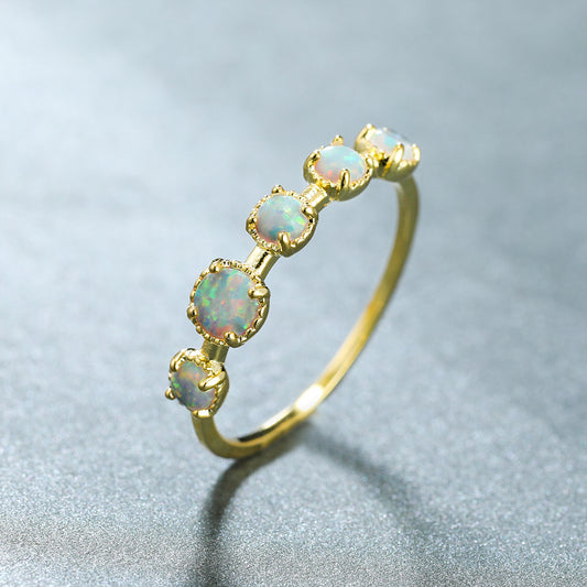 Electroplated Gold Opal Ring