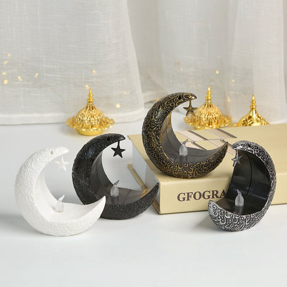 Star & Moon Candlestick Arabian Lantern Electric