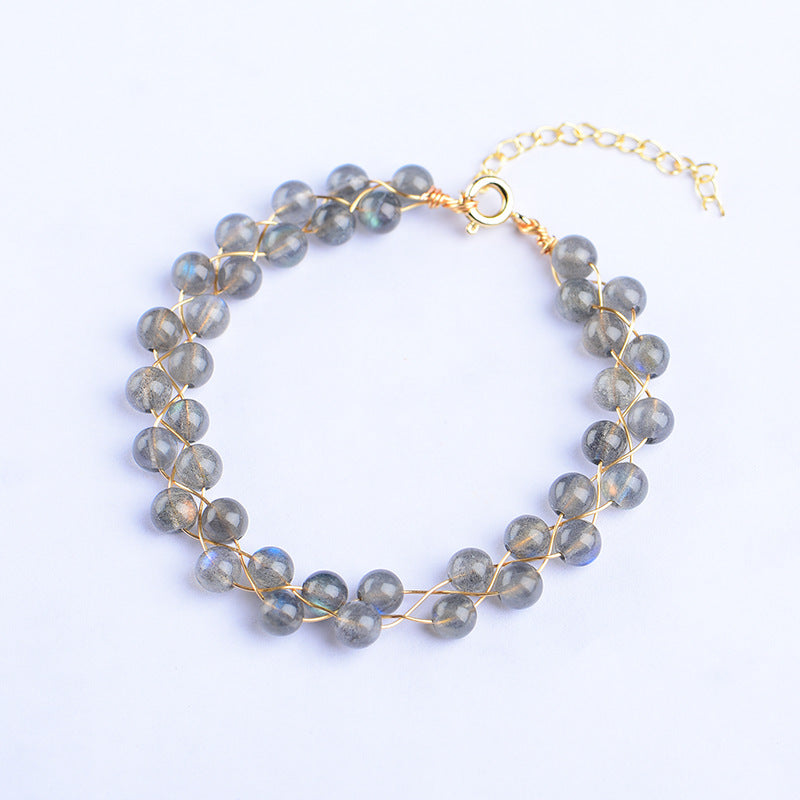 Natural Moonstone Bracelet In 14k Gold