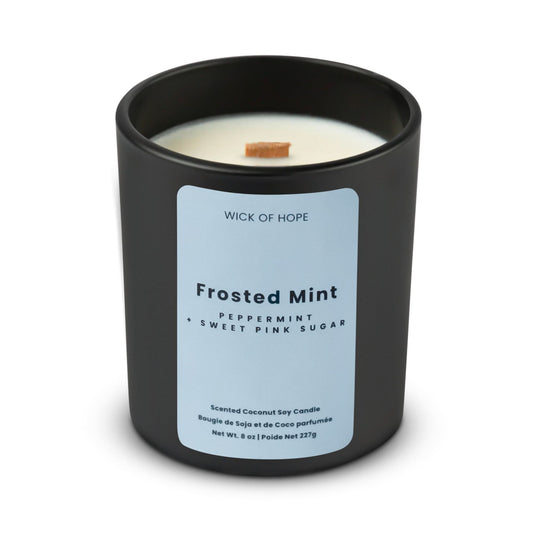 Frosted Mint Candle | Peppermint + Vanilla