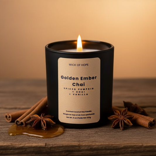 Golden Ember Chai Candle | Spiced Pumpkin + Chai