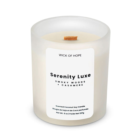 Serenity Luxe Candle | Smoky Woods + Cashmere