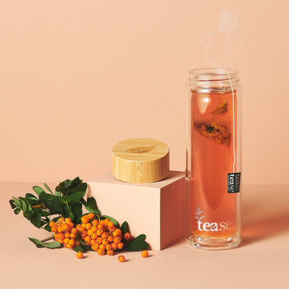 3 in 1 Sustainable Glass and Bamboo Tea Tumbler