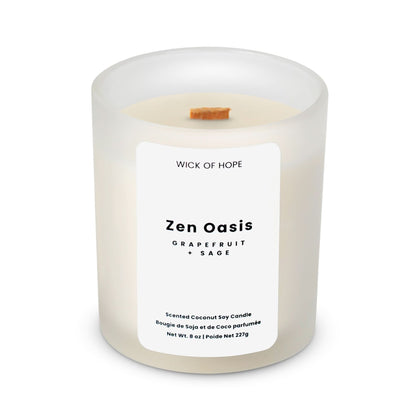 Zen Oasis Candle  | Grapefruit + Sage Scented Candle